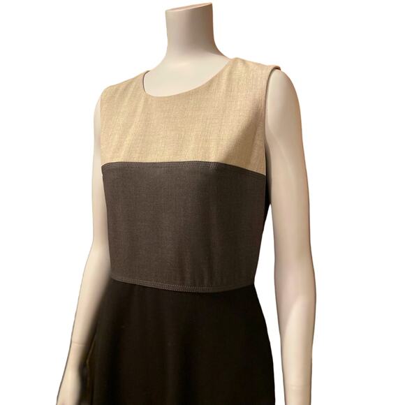 CALVIN KLEIN Gray/Black Sleeveless A-line Dress sz 6 - Picture 1 of 6